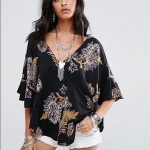Free People Maui Wowie Floral Blouse